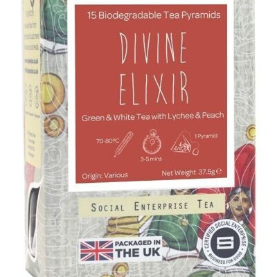 Elixir divino - Paquete minorista de 15 pirámides de té
