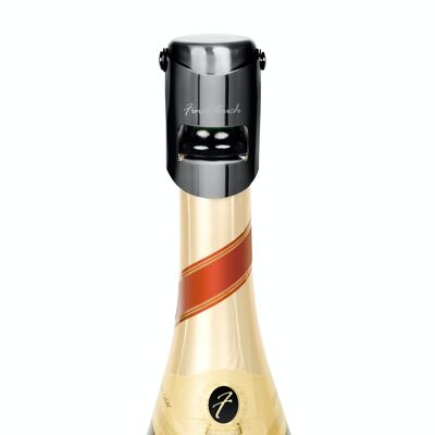 Bouchon de bouteille de champagne Final Touch - Chrome noir