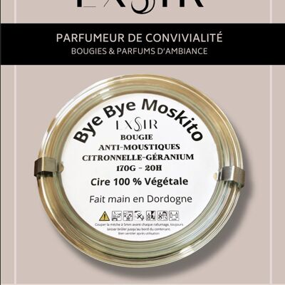 Vela perfumada repelente de mosquitos "Bye Bye Moskito"