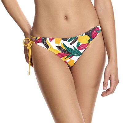 Printed bikini bottom with bow - W230155_3-27