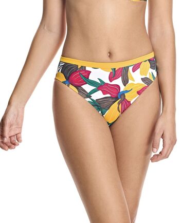 Bas de bikini taille haute imprimé feuilles - W230157_3-27 1