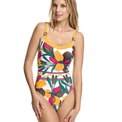 Women's round neckline swimsuit with cup - W230181_6C-27