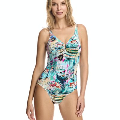 Women's classic cut swimsuit with a V neckline - W230271_1D-27