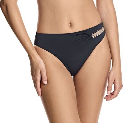 Classic plain bikini bottom with detail - W230355_4-22