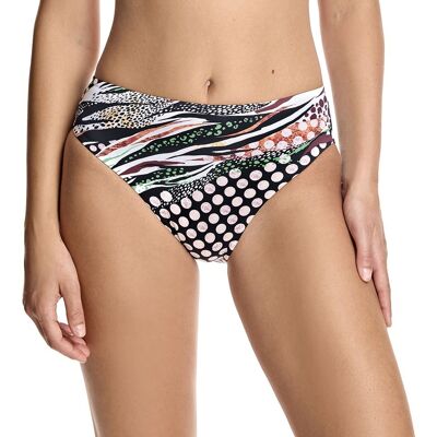 High waist bikini bottom with animal print - W230457_3-27