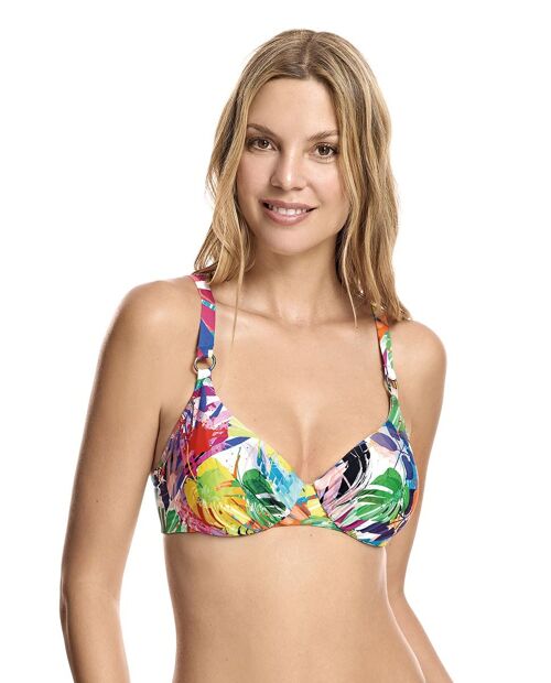 Top de bikini de capacidad escotado con aro - W230836_2D/E-27