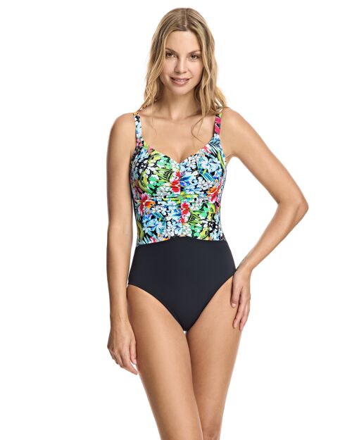 Bañador de mujer de corte pico con copa - W230976_2D-27