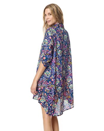 Robe chemise à imprimé fleuri multicolore - W231395_9-27 2
