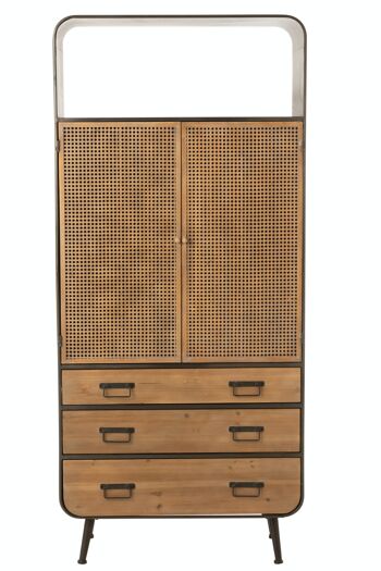 ARMOIRE HAUTE 3TIR ME/BS NO/NA (80x35x180cm) 2