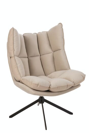 CHAISE REL COUSS/PD TEX/MET BE (78x73x92cm) 2