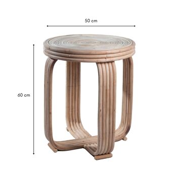Table d'appoint en rotin | Table basse KANTHI 6