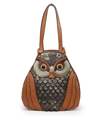 Fait à la main pour dames en forme de hibou conçu sac à main mignon sac à bandoulière unique sac longue sangle - A34218 7