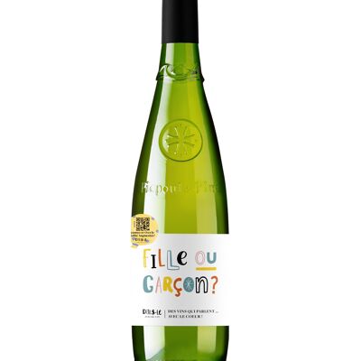 Chica o chico ? - Pegatina "¡Es un niño!" -Picpoul de Pinet