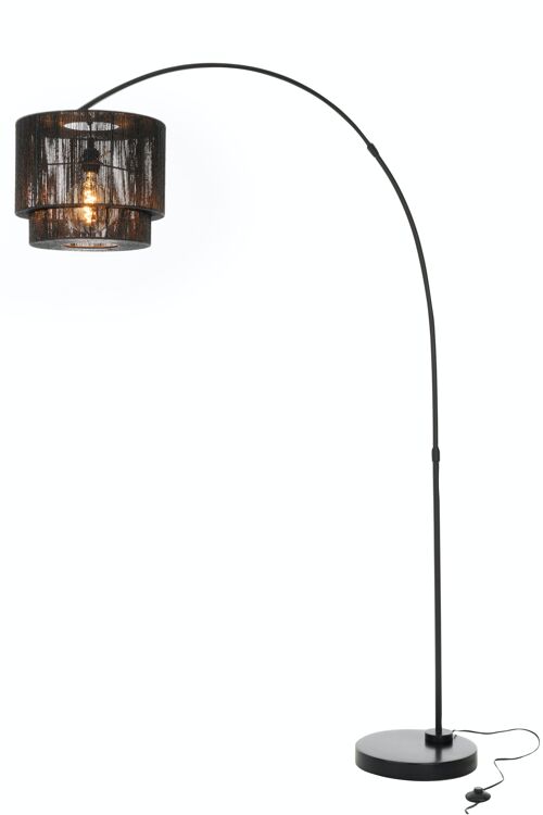 LAMPE PAUL CORDE METAL NOIR (146x39x193cm)