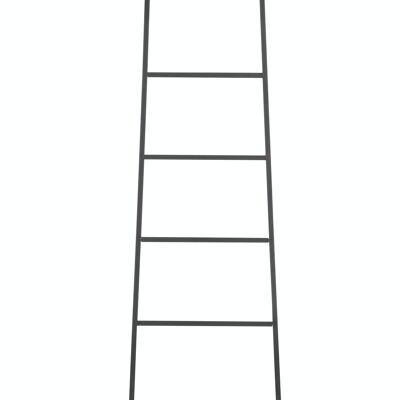 Leiter 6 Stufen Metall Schwarz