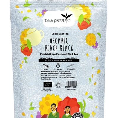 Organic Peach Black tea - 250g Refill Pack
