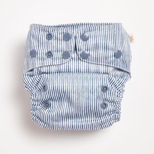 Indigo Pinstripe 2.0 Modern Cloth Nappy