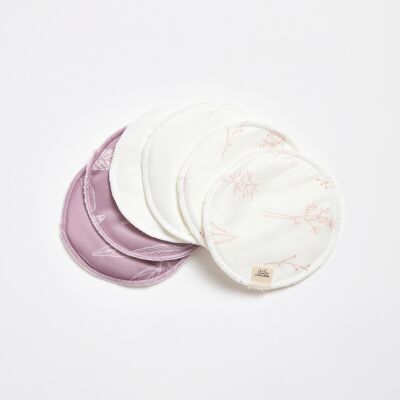 Bamboo Nursing Pads | 3 Pack Mauve Botanicals Mix