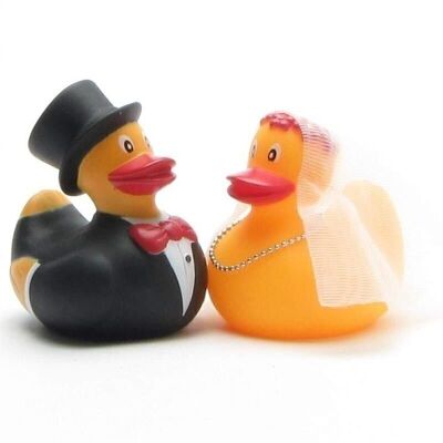 Pato de goma - pato de goma de la novia y el novio