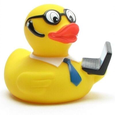 Rubber duck - rubber duck with notebook