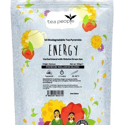 ENERGY Tea - Paquete de recarga de 50 pirámides