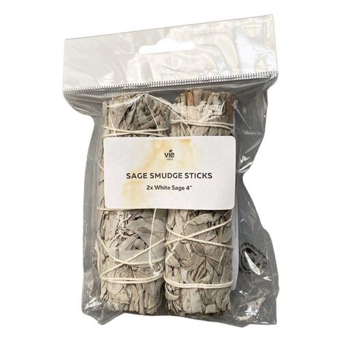 2x White Sage 4" Smudge Sticks