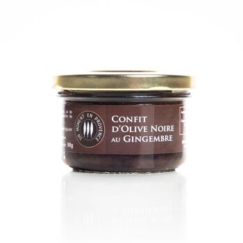 Confit d’Olives Noires au gingembre 90g 1