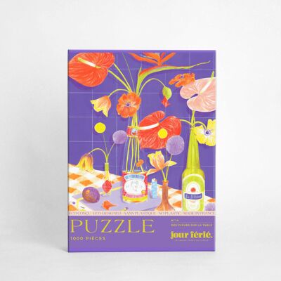 Puzzle Flowers on the table