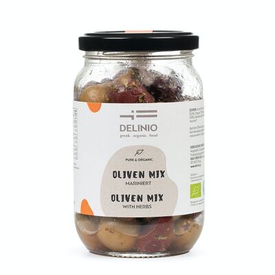 GEMISCHTE OLIVA MIT KRÄUTERN, Bio, 6 x 180 gr