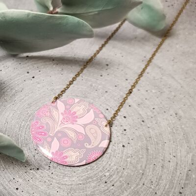 Valençay reversible necklace – floral pattern 1238