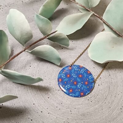 Valençay reversible necklace – floral pattern 1225