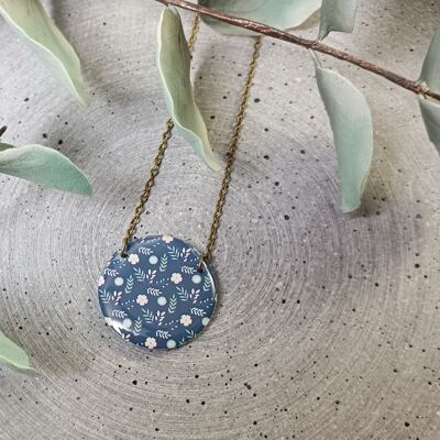Chamerolles reversible necklace – floral pattern 1250