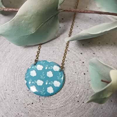 Chamerolles reversible necklace – floral pattern – 1246