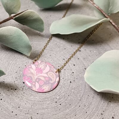 Chamerolles reversible necklace – floral pattern 1238