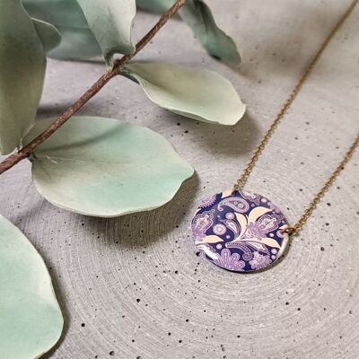 Chamerolles reversible necklace – floral pattern 1239