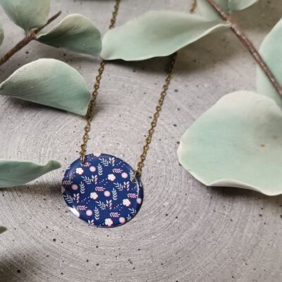 Chamerolles reversible necklace – floral pattern 1248