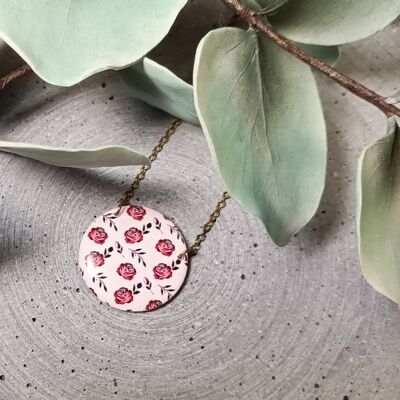 Chamerolles reversible necklace – floral pattern 1242