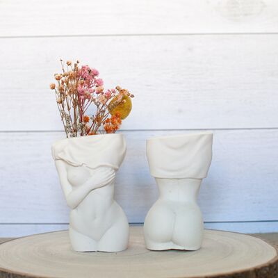 Jesmonite Female Body Vases (Duo)