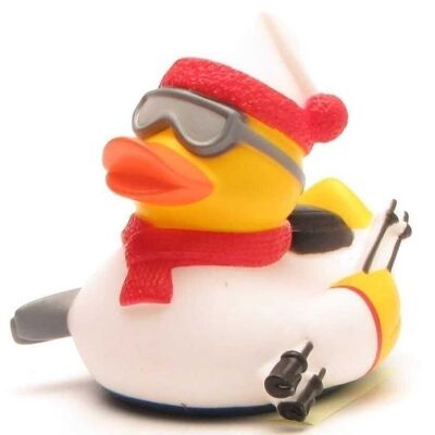 Rubber duck - skier (white) rubber duck