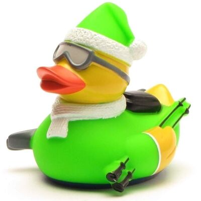 Canard en caoutchouc - skieur (vert) canard en caoutchouc