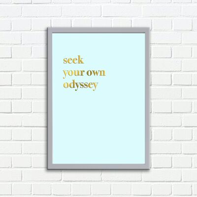 Stampa artistica da parete Cerca il tuo design tipografico Odyssey