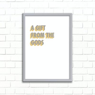 Stampa artistica da parete A Gift From The Gods 3D Shadow Design Bianco