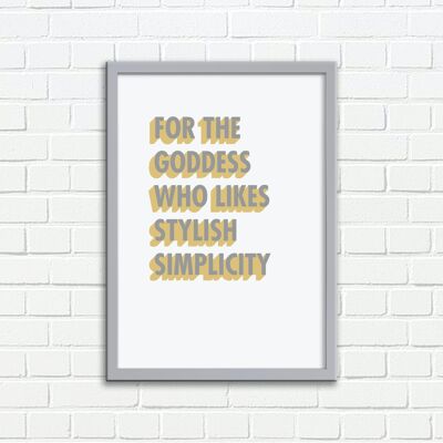 Wall Art Print For The Goddess Who Likes Stylish Simplicity 3D Shadow Design
