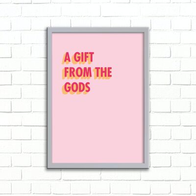 Wall Art Print A Gift From The Gods 3D Shadow Design Pink