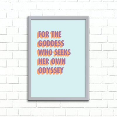 Wall Art Print For The Goddess Who Seeks Her Own Odyssey 3D Shadow Design