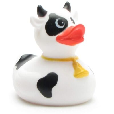 Canard en caoutchouc - canard en caoutchouc de vache noir et blanc