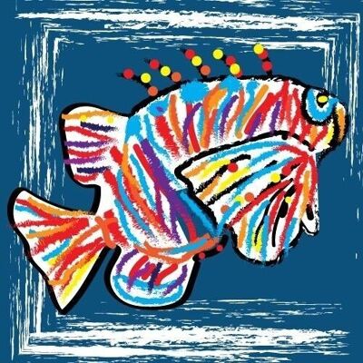HOUSEHOLD SPONGE CCA46-FISH MULTICOLOR