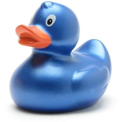 Badeente - Sara (blau metallic) Gummiente