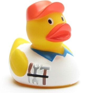 Canard en caoutchouc - canard en caoutchouc gardien (blanc) 1