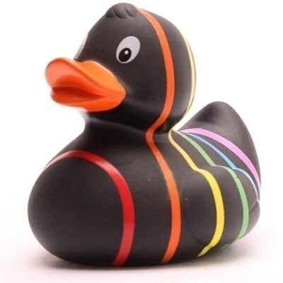 Rubber duck - Rainbow (black) rubber duck